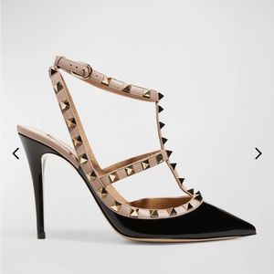 Valentino Garavani Rockstud 100mm Slingback High-Heel Pumps